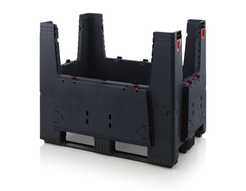 ESD KLK 1208K Складной ящик Bigbox с ESD-защитой на полозьях с четырьмя откидывающимися стенками 1200x800x1000 мм