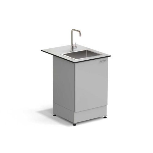 77.0069.10.08 Стол-мойка ЭКРОС 600х800х900 мм, чаша нержавеющая сталь, раб. поверхность - LABGRADE