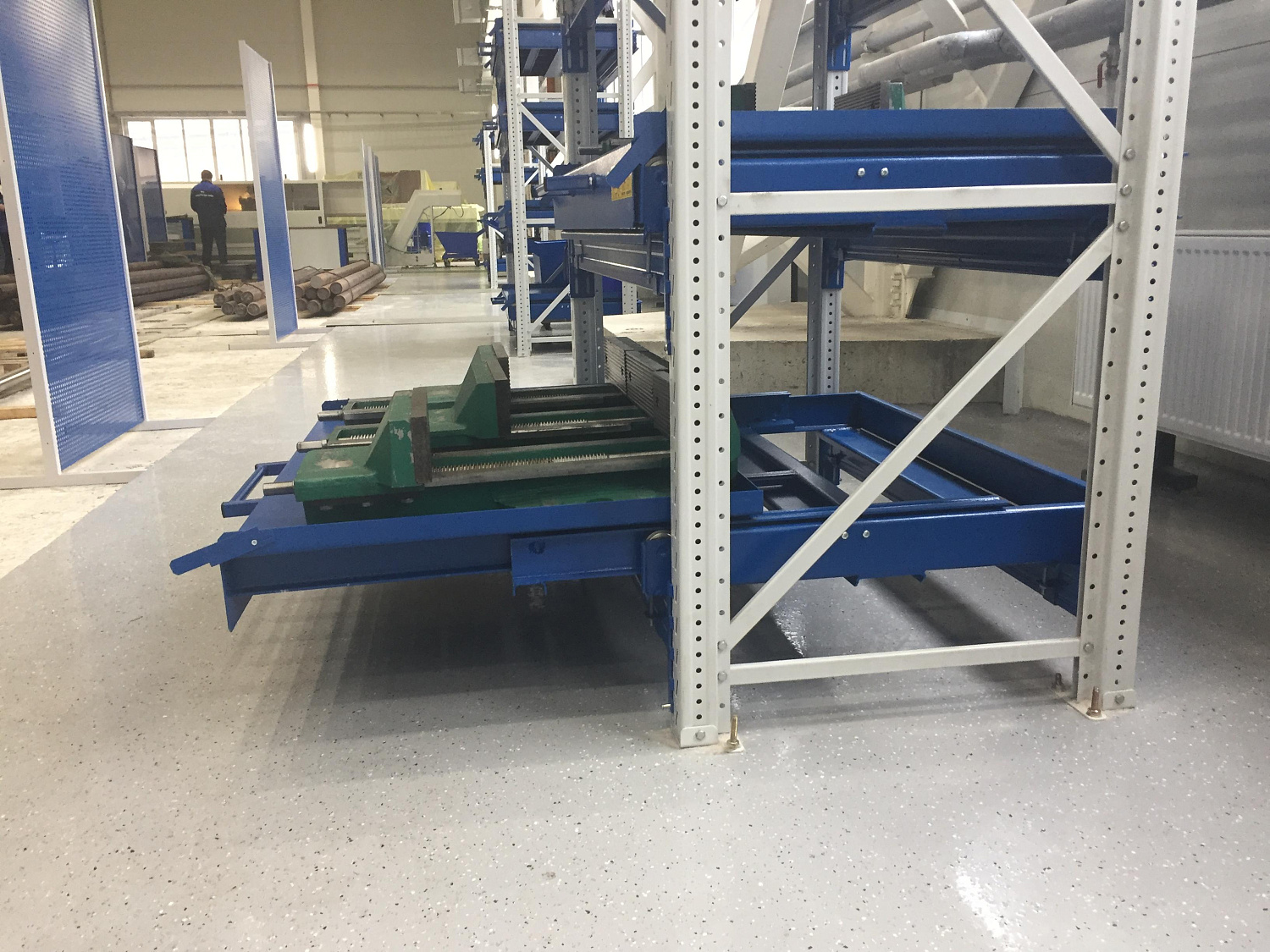 ER-00027265 Стеллаж с выкатными платформами S-HEAVY 500 (4 яруса хранения)